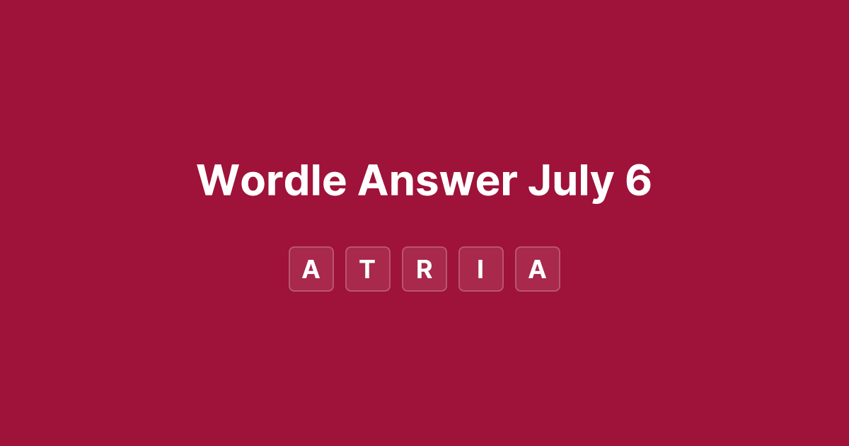 Wordle Answer #2386 July 6