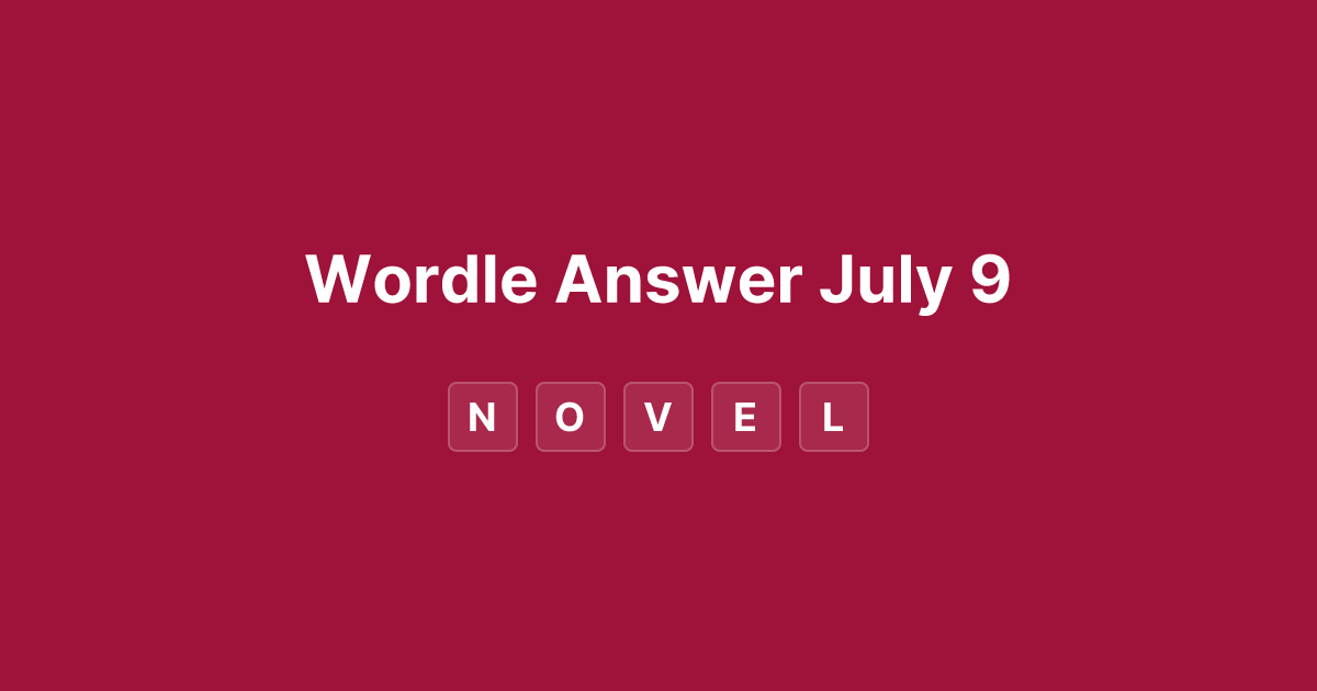 Wordle Answer #1379 July 9